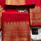 Subtle Weaves | Red Kanchi Cotton Saree