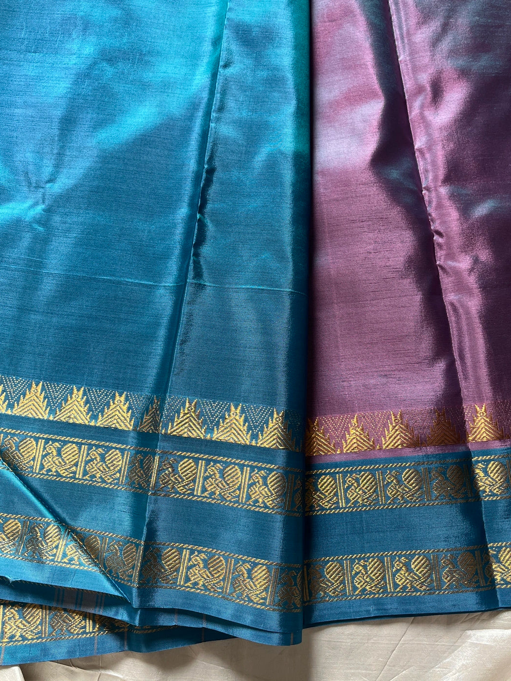 Vegan Silks | Chinnalampattu Saree – Lilac Mist