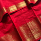 Subtle Weaves | Red Kanchi Cotton Saree