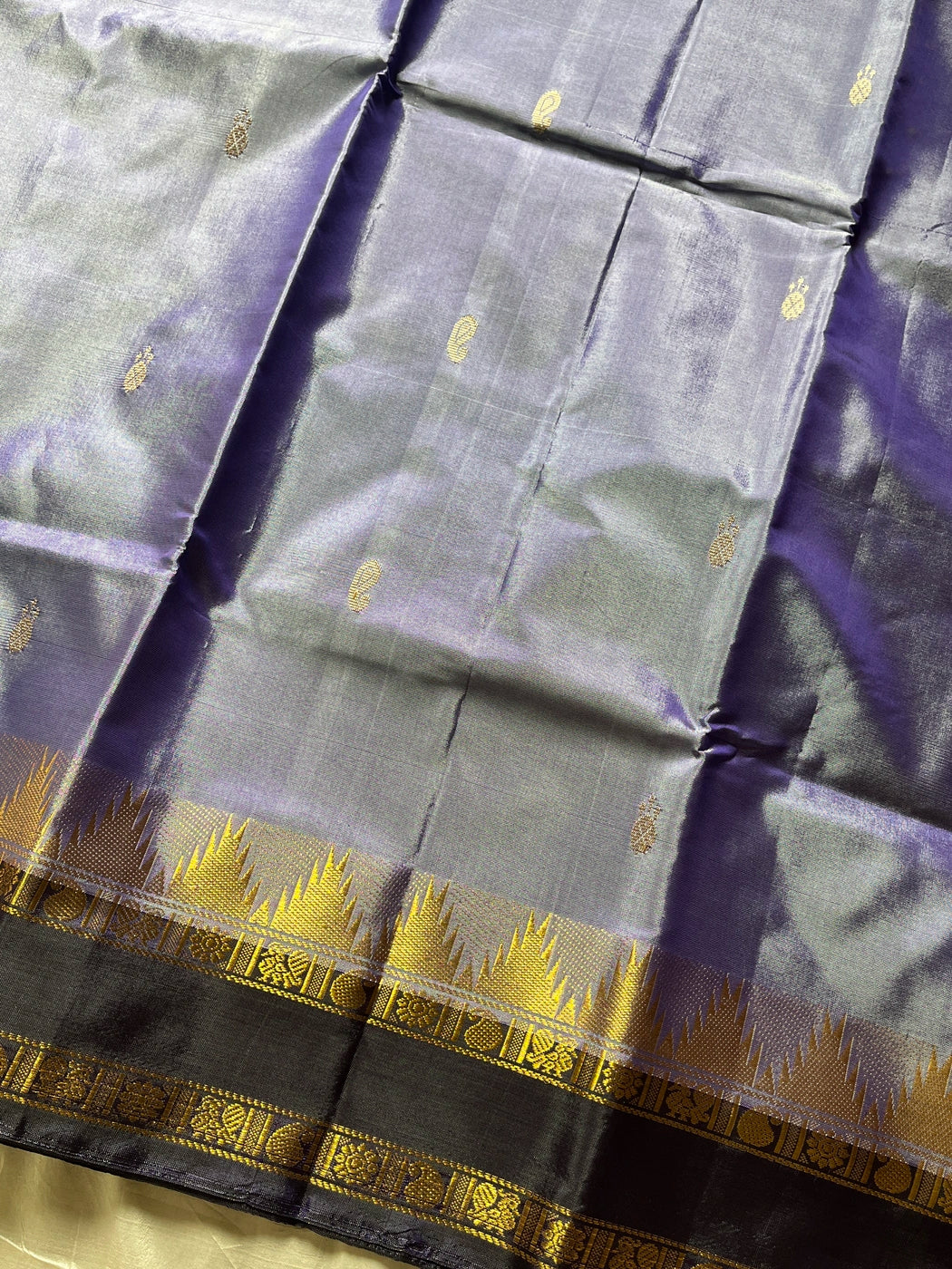 Vegan Silks | Chinnalampattu Saree – Moonlit Lavender