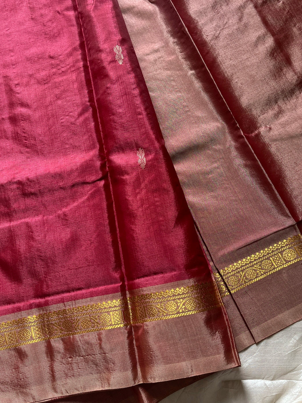 Vegan Silks | Chinnalampattu Saree – Berry Red