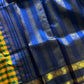 Paalum Pazhamum Kattam – Yellow Blue Checks Kanchi Silkcotton