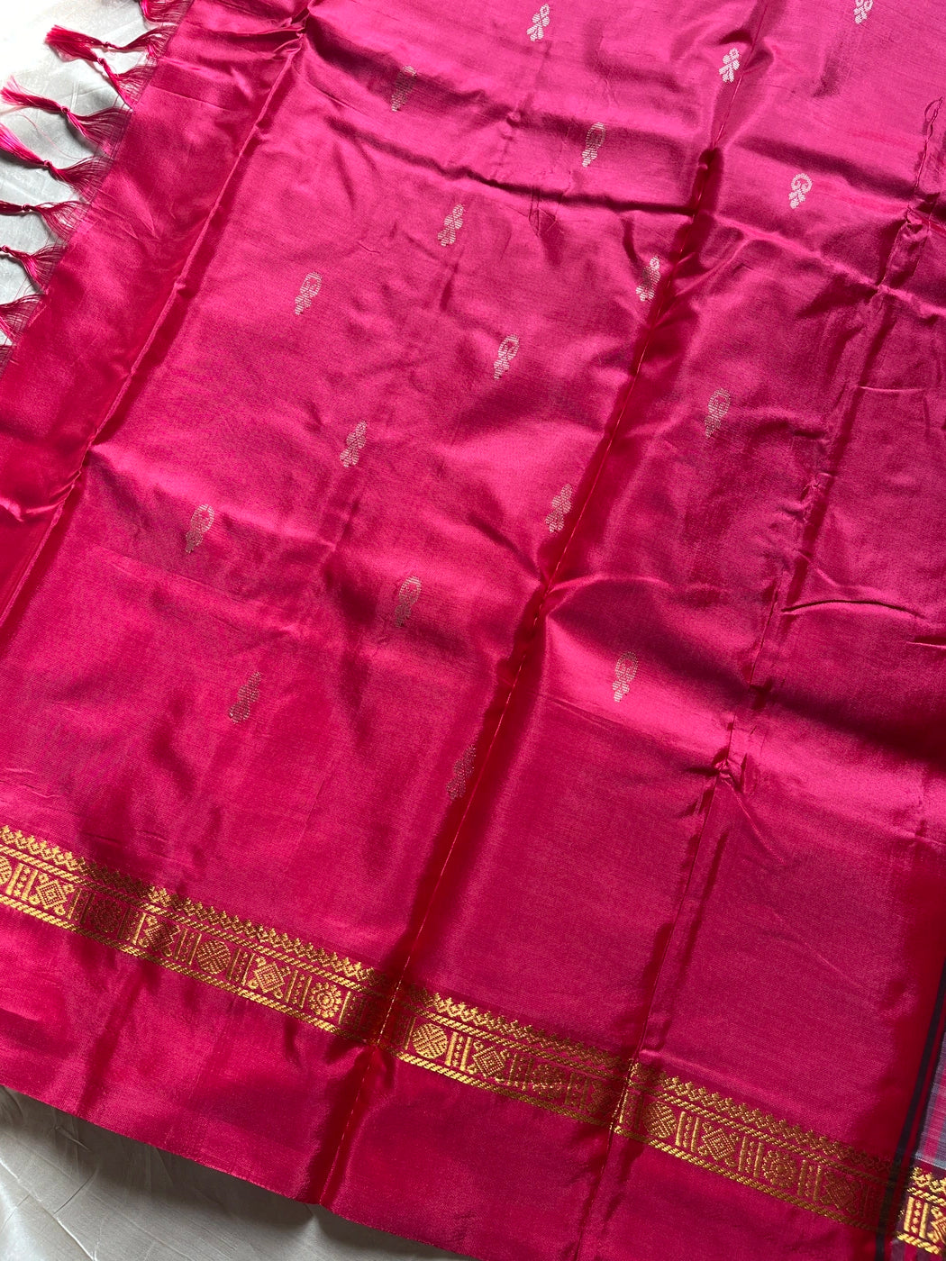 Vegan Silks | Chinnalampattu Saree – Blush Rose