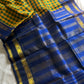 Paalum Pazhamum Kattam – Yellow Blue Checks Kanchi Silkcotton