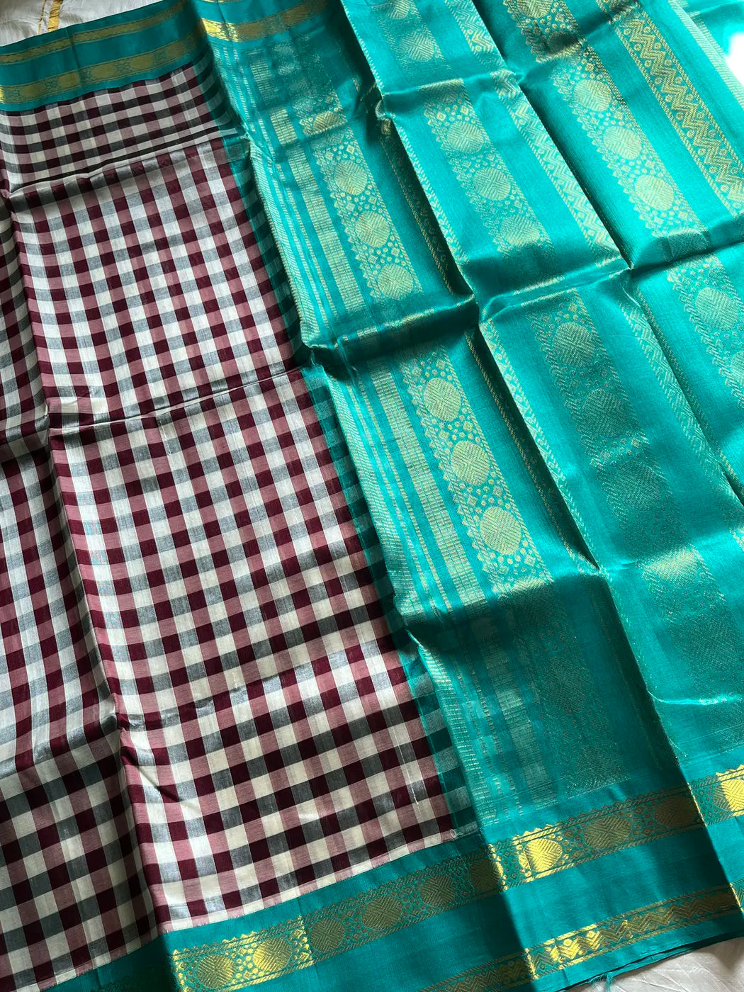 Paalum Pazhamum Kattam – Checks Kanchi Silkcotton