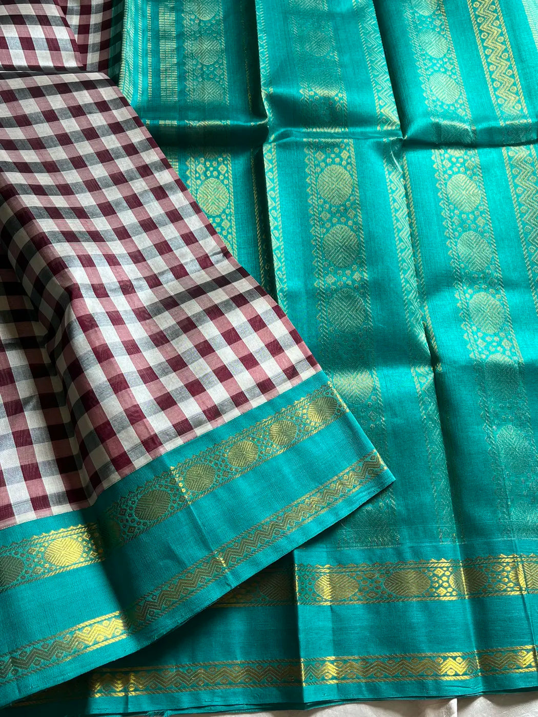 Paalum Pazhamum Kattam – Checks Kanchi Silkcotton