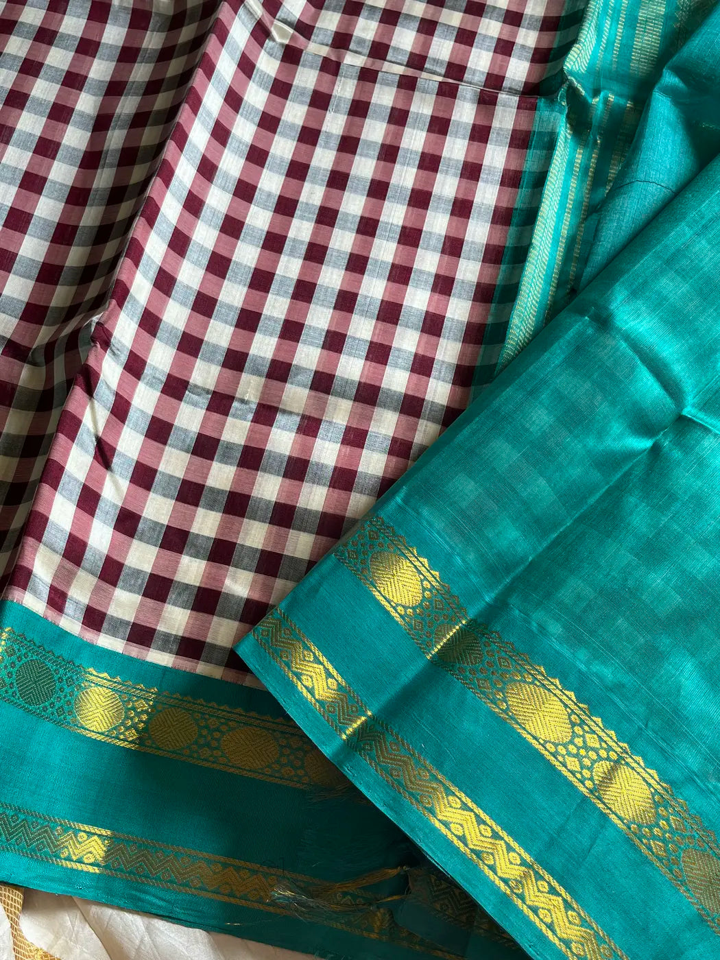 Paalum Pazhamum Kattam – Checks Kanchi Silkcotton