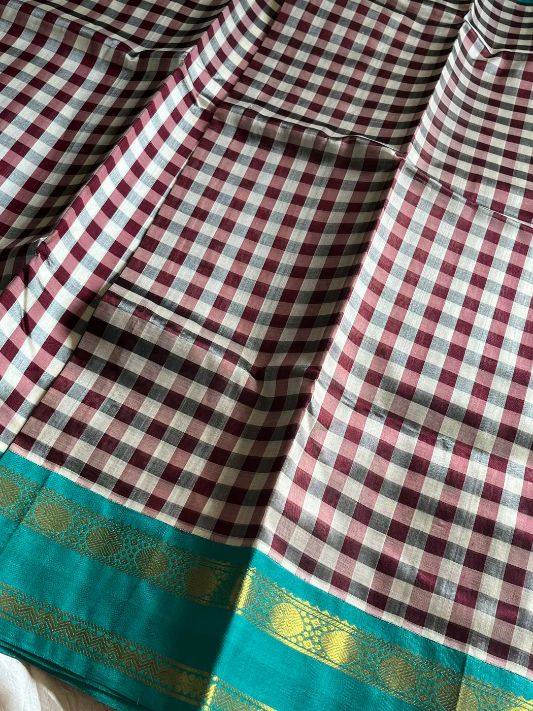 Paalum Pazhamum Kattam – Checks Kanchi Silkcotton