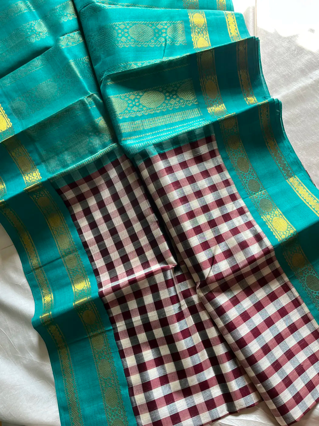 Paalum Pazhamum Kattam – Checks Kanchi Silkcotton
