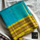 Kanchivaram Korvai Silk Cotton Saree - Sky Blue