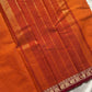 Mini Kattam – Orangish Yellow Checked Chettinadu Cotton Saree