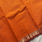 Mini Kattam – Orangish Yellow Checked Chettinadu Cotton Saree