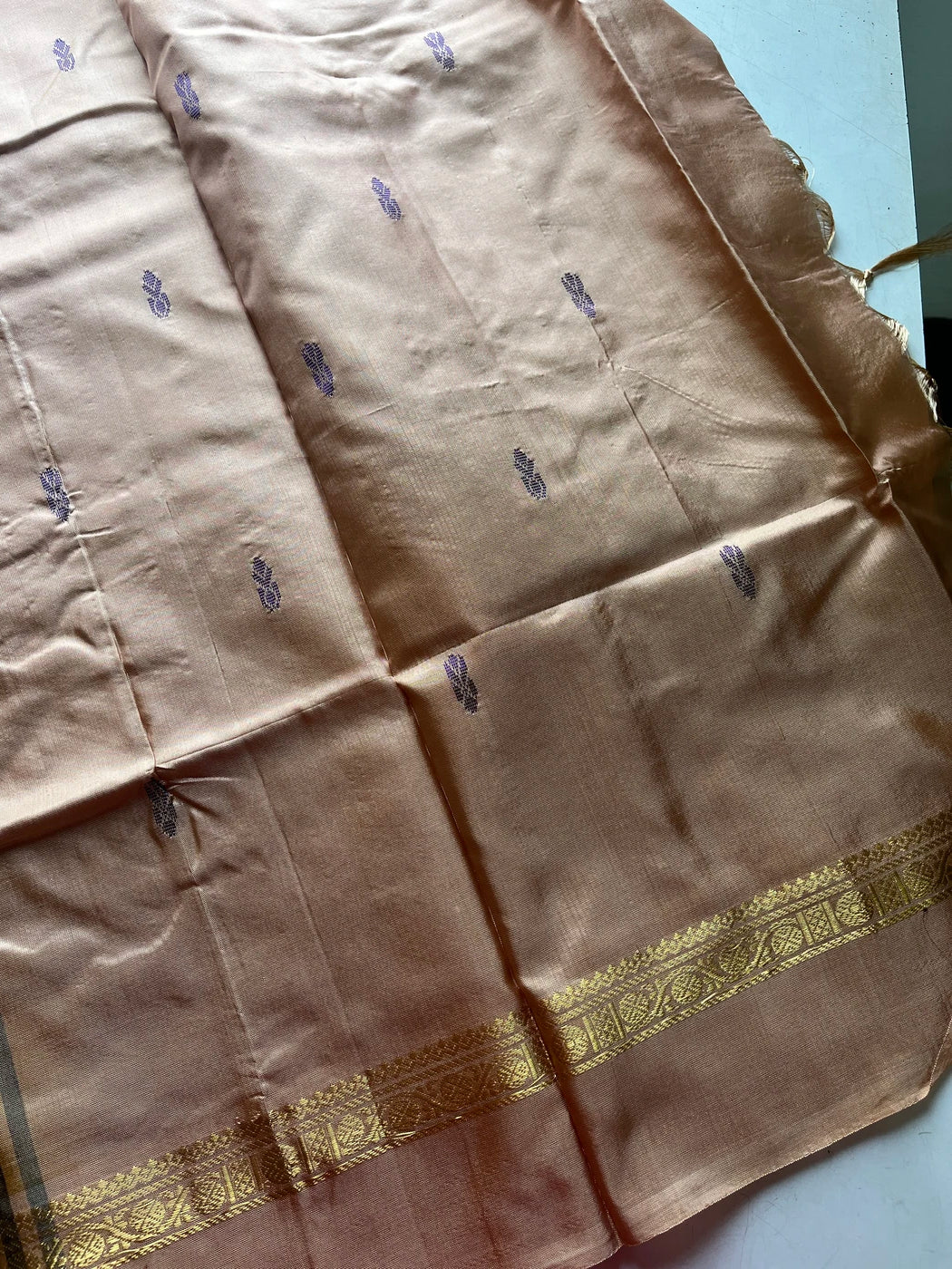Vegan Silks | Chinnalampattu Saree – Smoky Amethyst