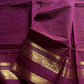 Kattam Edit – Mulberry Purple Checked Chettinadu Cotton Saree