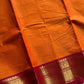 Subtle Weaves | Orange Kanchi Cotton Saree