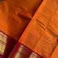 Subtle Weaves | Orange Kanchi Cotton Saree
