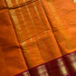 Subtle Weaves | Orange Kanchi Cotton Saree