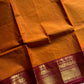 Subtle Weaves | Yellowish Orange Kanchi Cotton Saree
