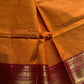 Subtle Weaves | Yellowish Orange Kanchi Cotton Saree