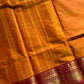 Subtle Weaves | Yellowish Orange Kanchi Cotton Saree