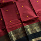 Vintage Loom Edit | Maroon Chettinadu Cotton Saree