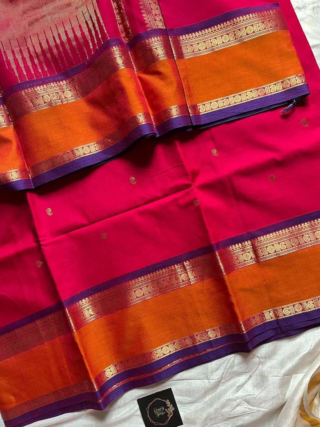 Throne Edit – Rani Pink 120 Counts Mercerised Kanchi Cotton Saree