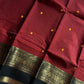Vintage Loom Edit | Maroon Chettinadu Cotton Saree