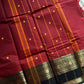 Vintage Loom Edit | Maroon Chettinadu Cotton Saree