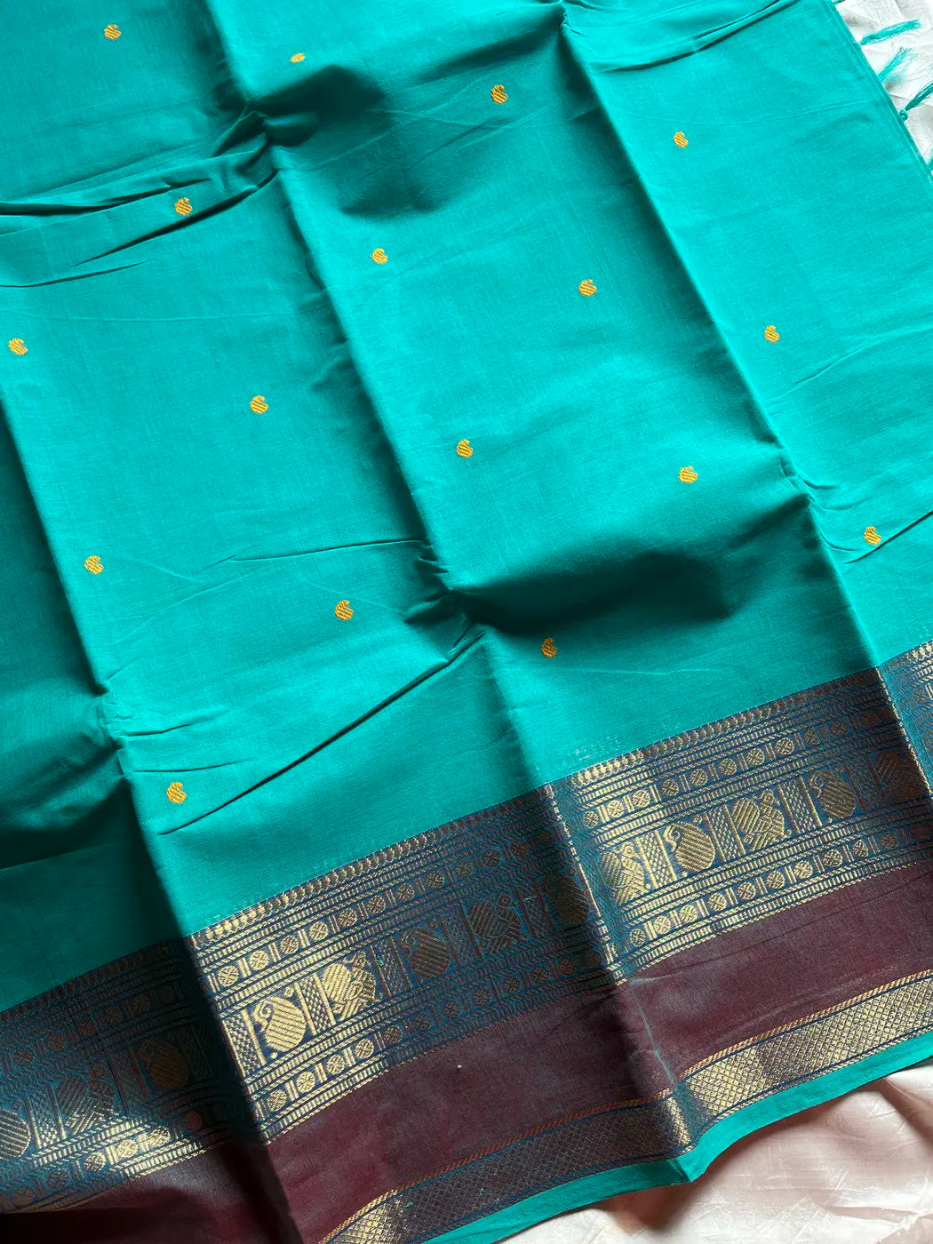 Vintage Loom Edit | Blue Chettinadu Cotton Saree
