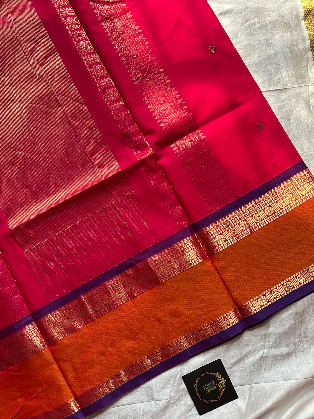 Throne Edit – Rani Pink 120 Counts Mercerised Kanchi Cotton Saree