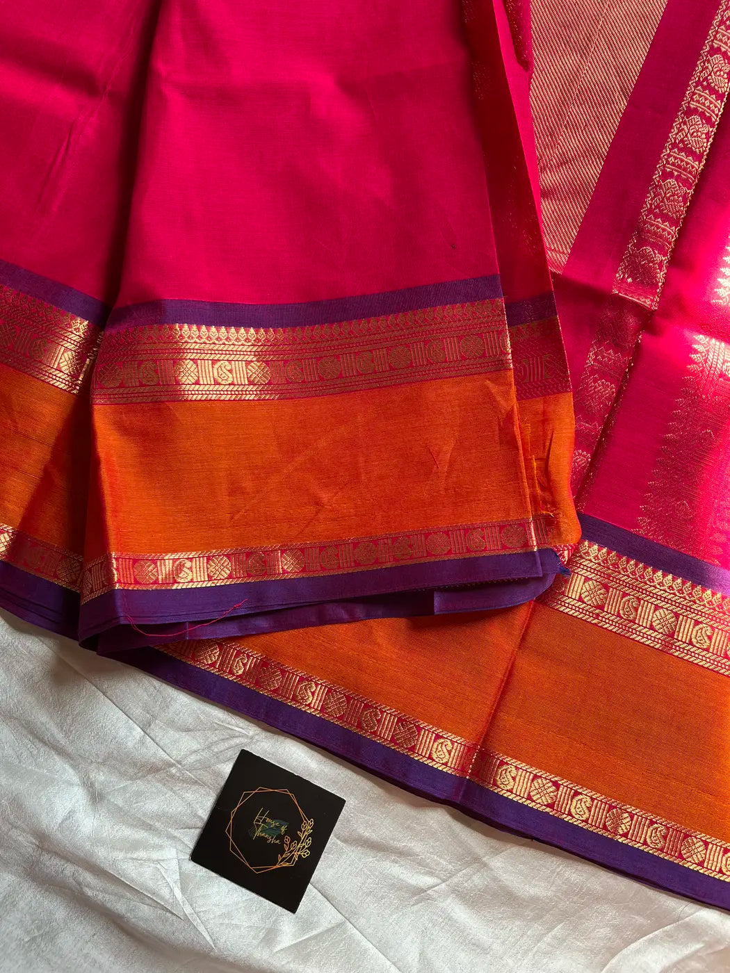 Throne Edit – Rani Pink 120 Counts Mercerised Kanchi Cotton Saree