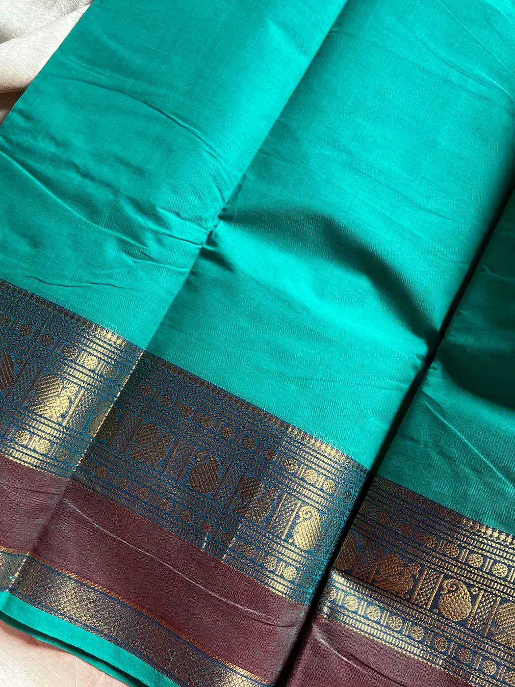 Vintage Loom Edit | Blue Chettinadu Cotton Saree