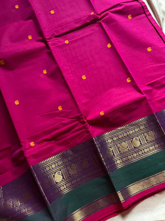 Vintage Loom Edit | Pink Chettinadu Cotton Saree