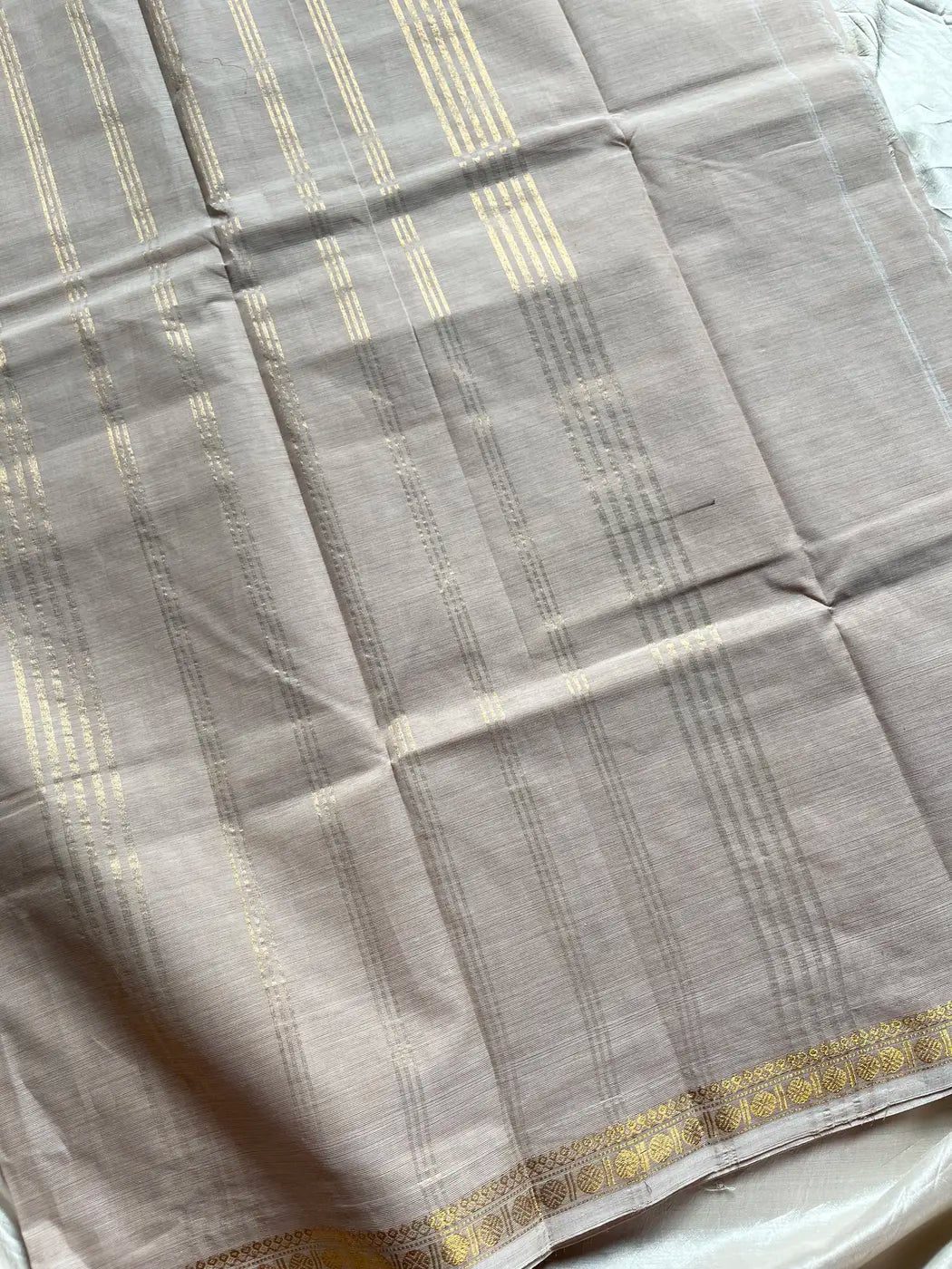 Subtle Weaves | Beige & Brown Chettinadu Cotton Saree