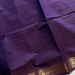 Minimal Border Edit - Royal Purple Kanchi Cotton Saree