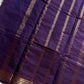 Minimal Border Edit - Royal Purple Kanchi Cotton Saree