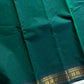 Minimal Border Edit - Dark green Kanchi Cotton Saree