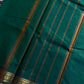 Minimal Border Edit - Dark green Kanchi Cotton Saree