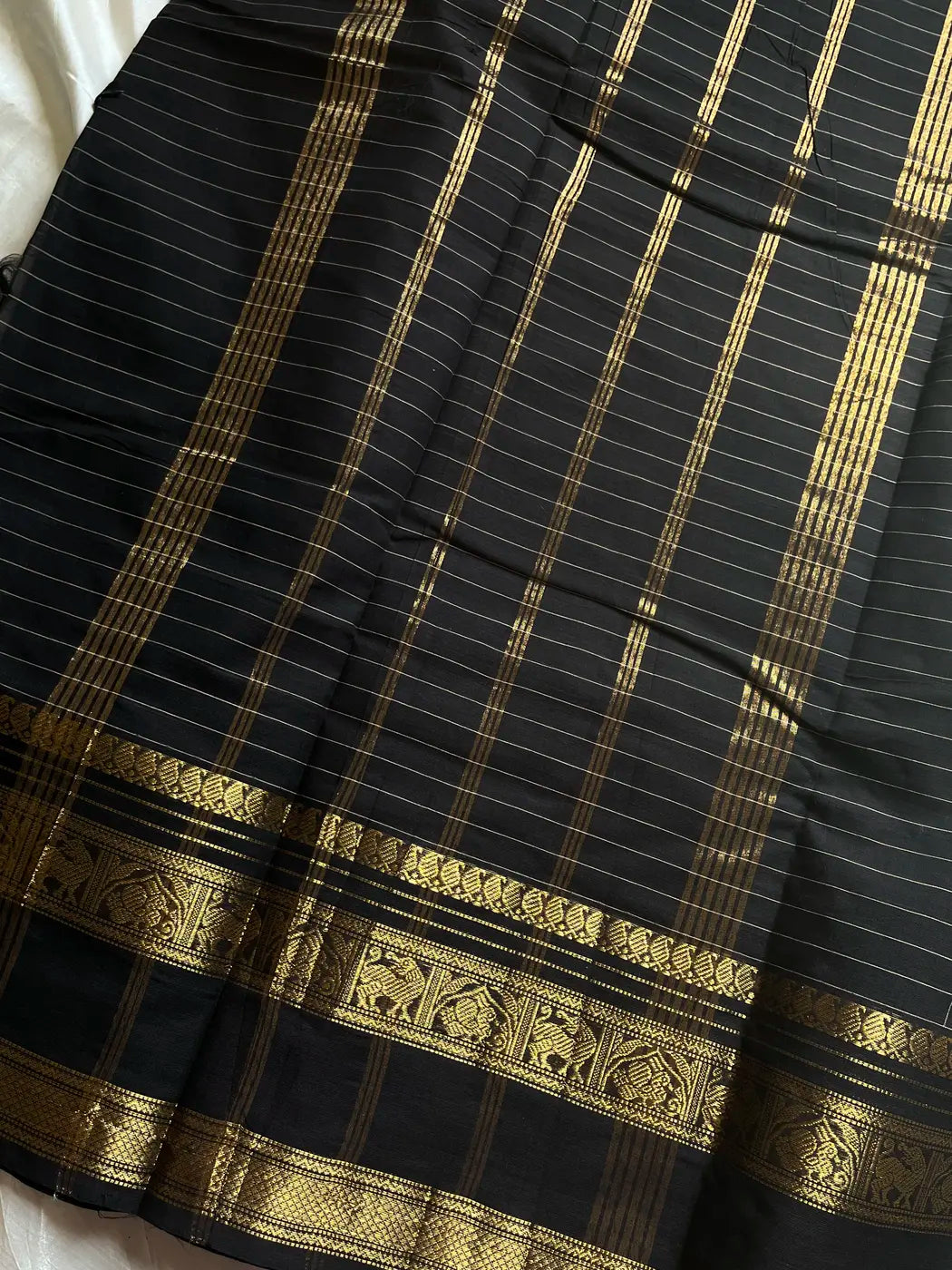 Kattam Edit – Black Checked Chettinadu Cotton Saree