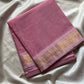 Minimal Border Edit - Pastel Pink Kanchi Cotton Saree