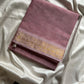 Minimal Border Edit - Dusty Rose Kanchi Cotton Saree