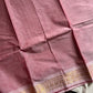 Minimal Border Edit - Dusty Rose Kanchi Cotton Saree