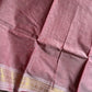 Minimal Border Edit - Dusty Rose Kanchi Cotton Saree