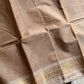 Minimal Border Edit - Mocha Beige Kanchi Cotton Saree