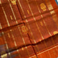 Vegan Silk Saree – Grey & Orange Handloom Art Silk