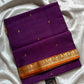 Vegan Silk Saree – Purple & Orange Handloom Art Silk