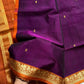 Vegan Silk Saree – Purple & Orange Handloom Art Silk