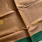 Vegan Silk Saree – Beige & Green Handloom Art Silk