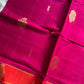 Vegan Silk Saree – Pink & Orange Handloom Art Silk