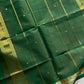 Vegan Silk Saree – Yellowish Orange & Green Handloom Art Silk